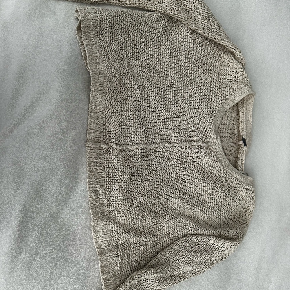Free People Cream Knit Sweater